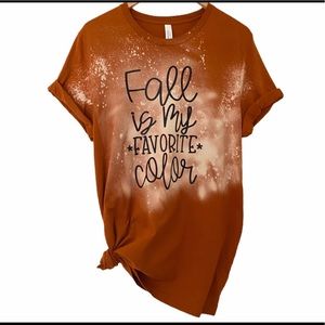 FALL is my Favorite Color Handmade Tee Large